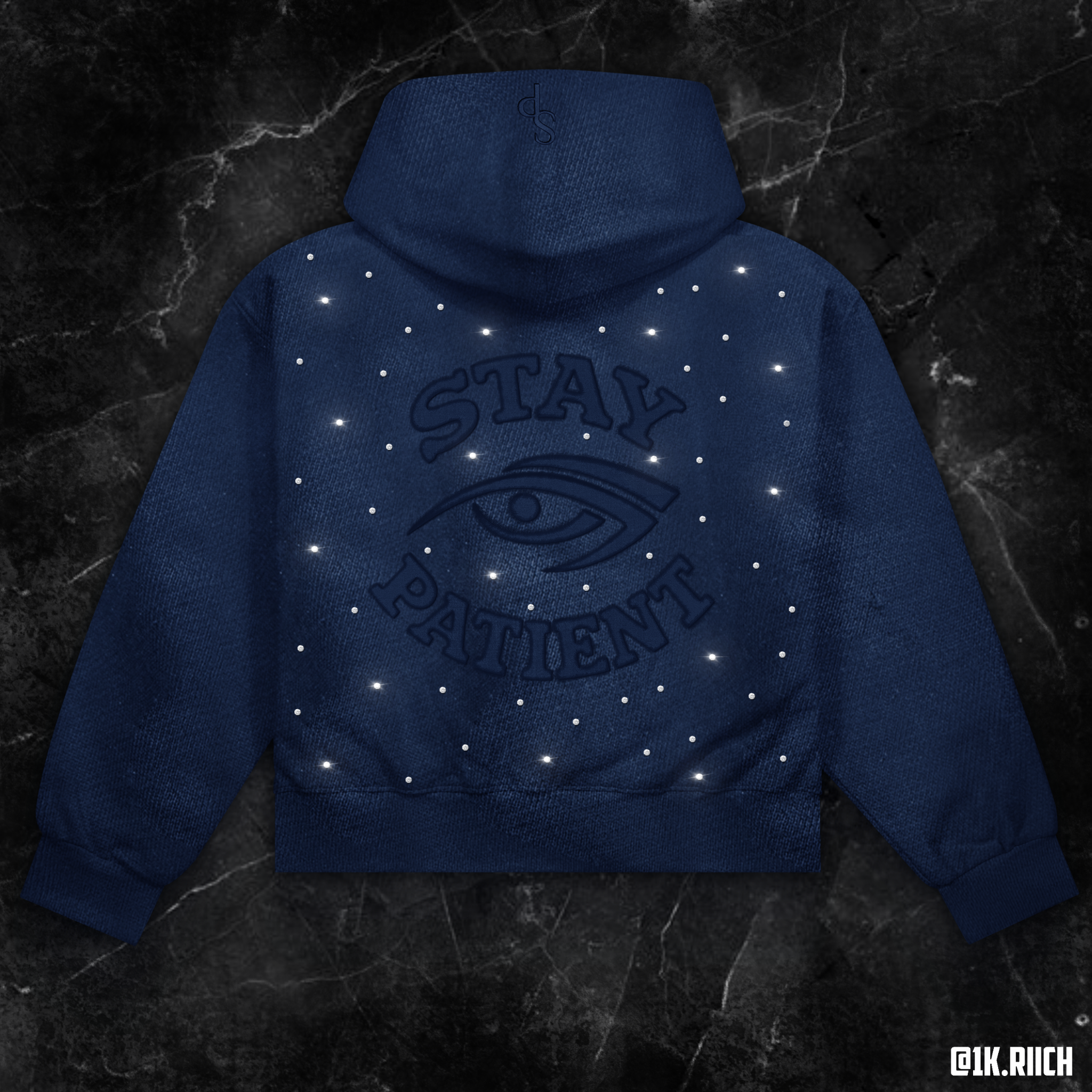 Cropped Navy blue Zip Up