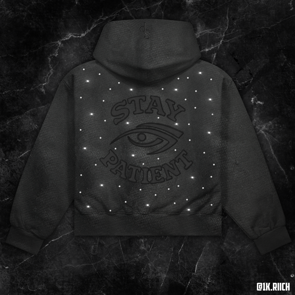 Cropped Black Zip up