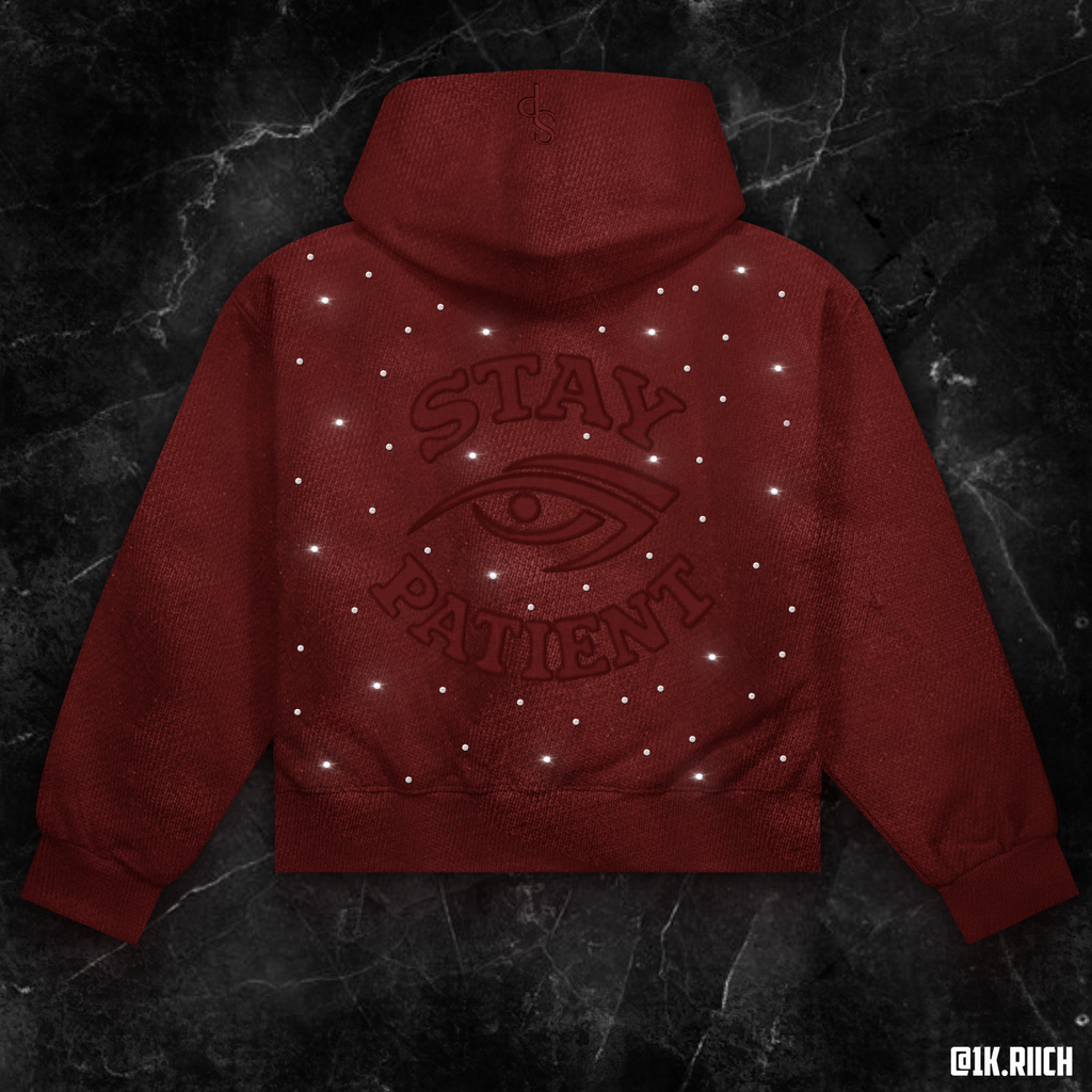 *Falu Red Cropped Zip Up