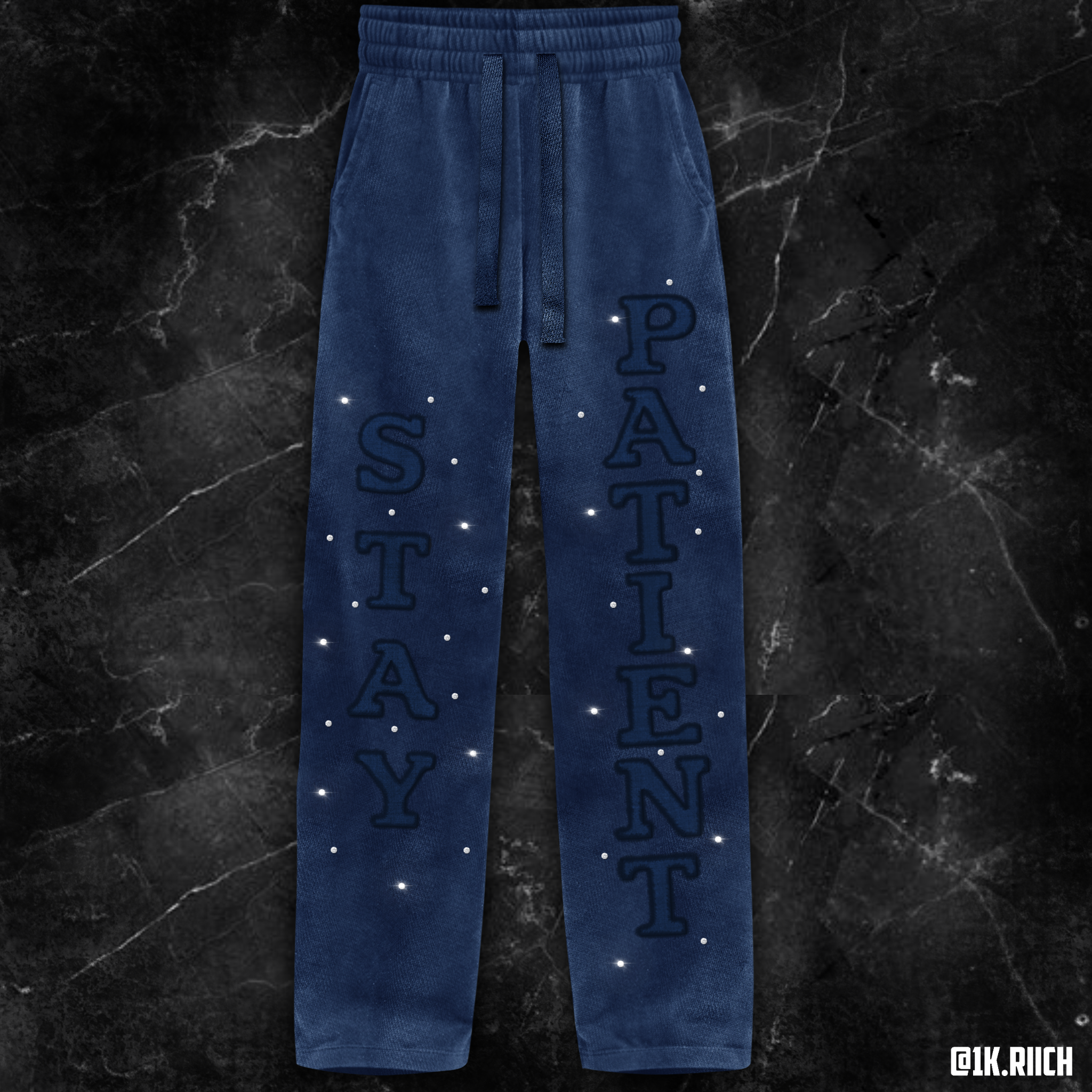 Double waisted Navy Blue Pants